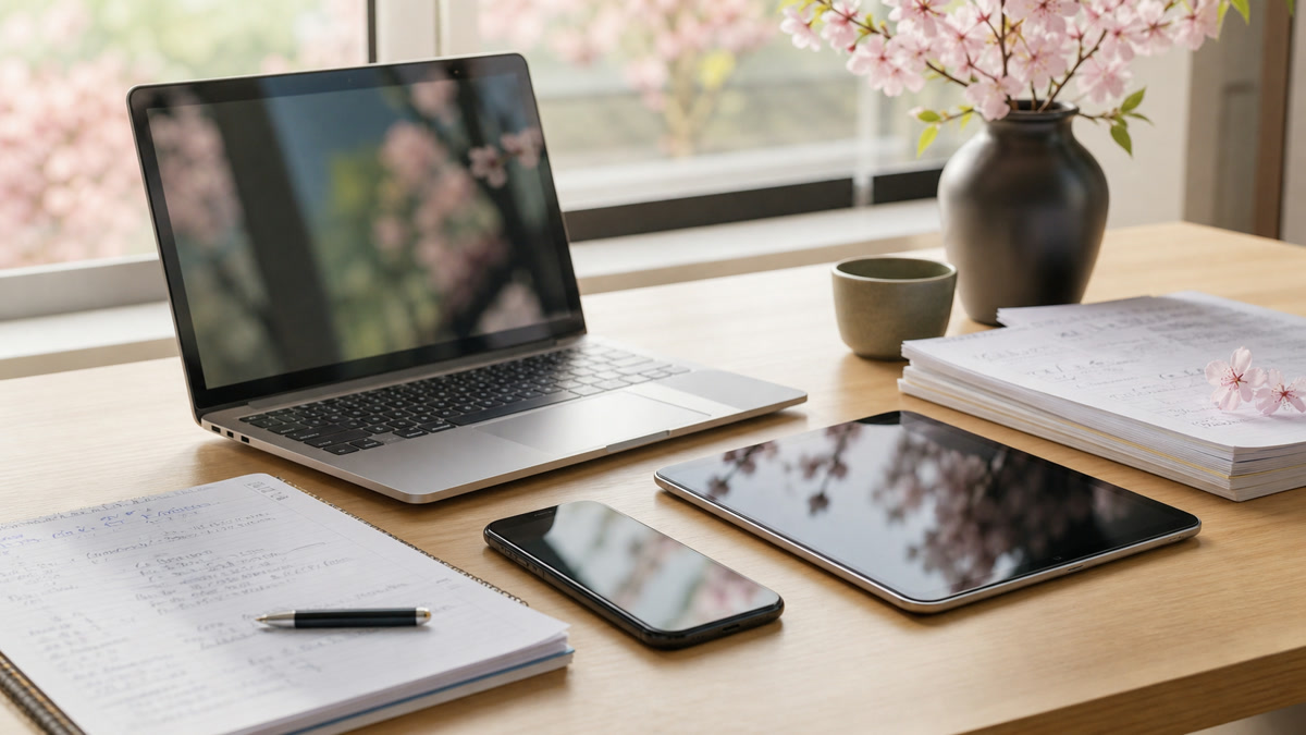 研究桌面上的设备连接与资料访问场景